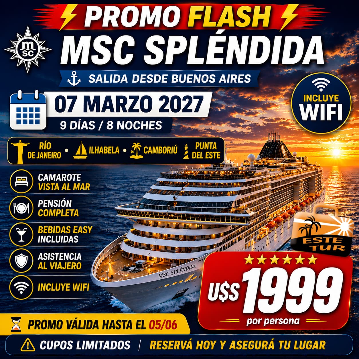 CRUCERO SPLÉNDIDA