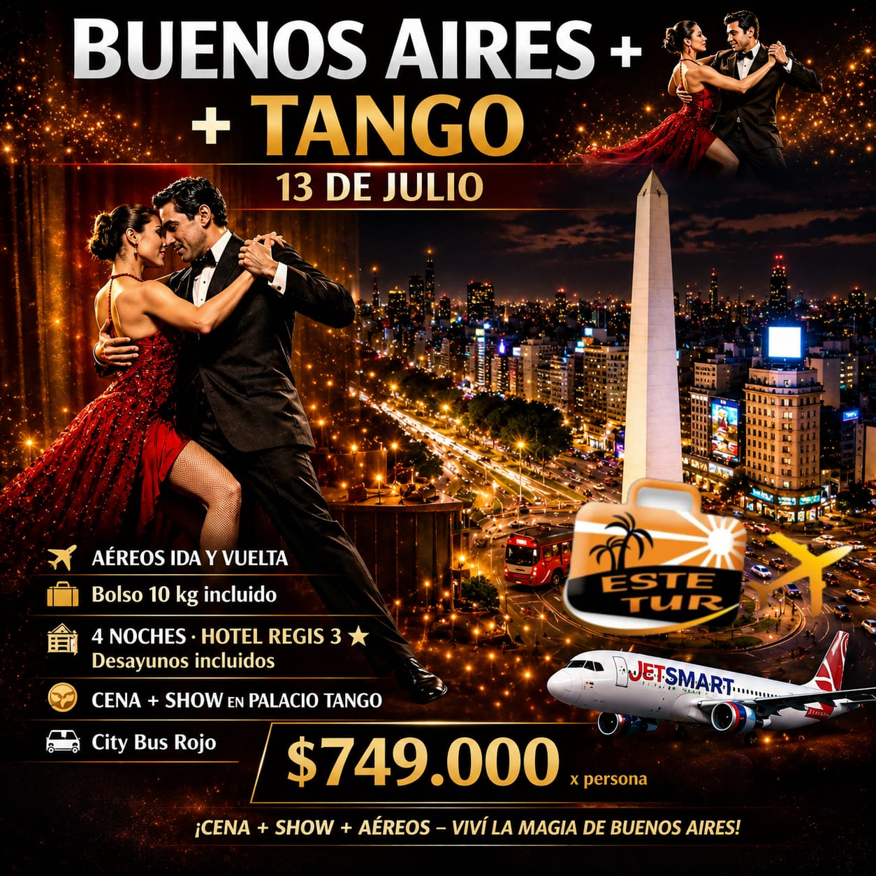 BUENOS AIRES + NOCHE DE TANGO 💃🕺